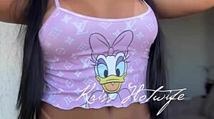 Your naked neighbor dances seductively at the fan club.