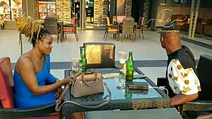 HonryBlack Porn1: Ebony Goddess Meets Naija Star for Bar Fun