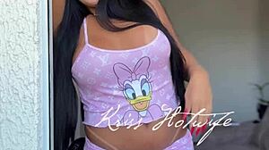 Your naked neighbor dances seductively at the fan club.