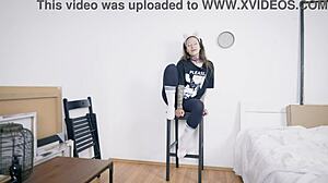 Maris Very 1St Casting With Big Black Cock Blowjob And Monster Cock