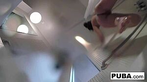 christiana enjoys a relaxing bath with glitter