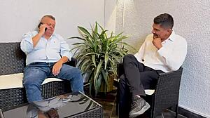 Curvy Milf Housewife Spreads For Best Friend's Rough Doggystyle.