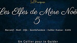 French femdom with dirty talk and leash,