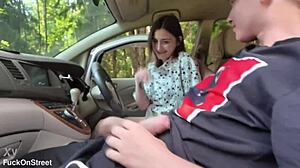 we watched her bend over in public for a quick anal pounding. it was wild seeing her tight ass take it all.