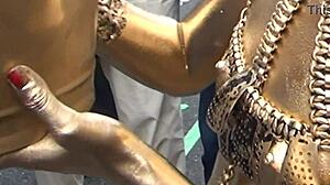 Nude Show With Slipping Costume Revealing Nipples