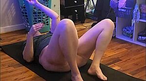 Hot Milf Doing Morning Yoga!