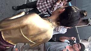 Nude Show With Slipping Costume Revealing Nipples