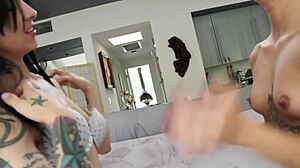 horny lesbian friends having sex