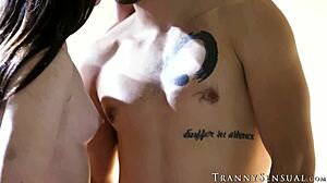 Busty tranny natalie mars moans while fucked missionary with monster cock