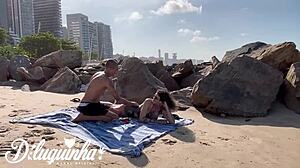 i spotted sabrina prezotte on the beach and fucked her in the shower