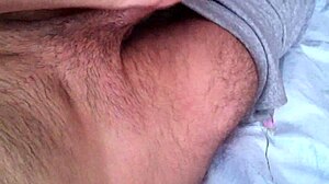 Masturbating hard with a big cock and cumming all over in intense solo action.