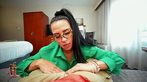 Damn, Sandy Love, you're one hot Spanish tutor in scene 3!