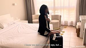 First Time Business Trip Servicing Boss's Cock And Destroying Ass