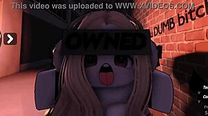 she was annoying so i punished her as a bot in roblox