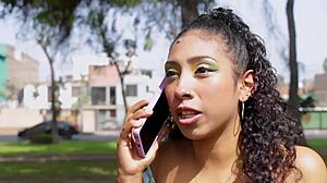 i joined two horny latina teens in a lesbian trio