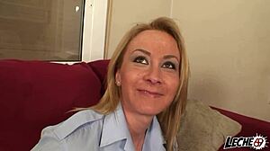 Spanish Blonde Appeals Fine By Sucking Cock And Showing Ass