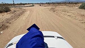 yo, class hoe graduated today, screaming with that monster cock in public?