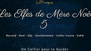 French femdom with dirty talk and leash,