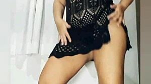 I compiled Mireladelicia’s hot photos and videos, dancing in see-through dress with giant toys