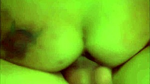 Brunette schoolgirl gets wild with deepthroat and gaping moves. She owns the bed in fishnets!