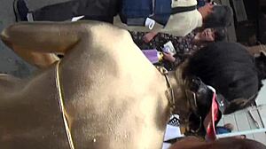 Nude Show With Slipping Costume Revealing Nipples