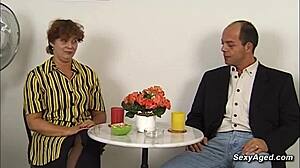 German Mature with Hairy Pussy Nailed by Huge Cock