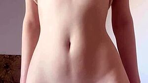 Super Hot Tiny Teen Maiskii Fingers Wet Shaved Pussy with Toys