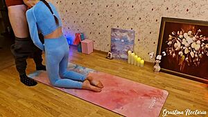fucked my yoga girl bent over hard