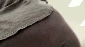 filthy trap with fat granny in shop, big ass bbw action