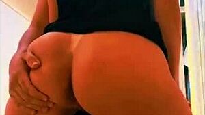 Mature couple fucks with big tits in homemade video