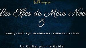 French femdom with dirty talk and leash,