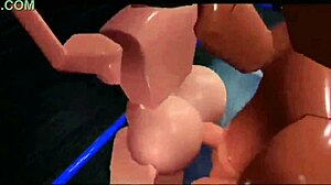 man deliciously eating woman in shower