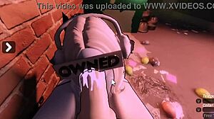 she was annoying so i punished her as a bot in roblox