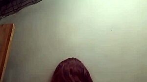 The mature prostitute with a big ass shows off her marked panties while teasing her clients