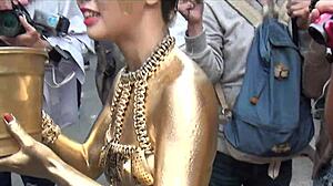 Nude Show With Slipping Costume Revealing Nipples