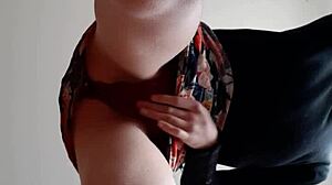 A skinny brunette masturbates her tight pussy until orgasming on a face