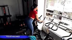 at the gym i sneak a blowjob to stepfather while trainer watches