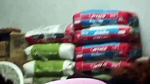 The mature prostitute with a big ass shows off her marked panties while teasing her clients