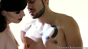 Busty tranny natalie mars moans while fucked missionary with monster cock