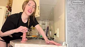 Tearing my panties for easier masturbation, but can you handle this intense blowjob?