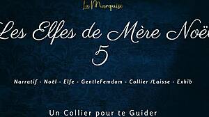 French femdom with dirty talk and leash,