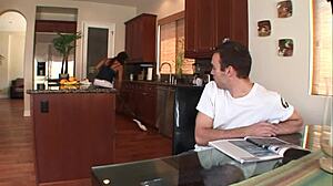 laurie vargas shows off her curves in an intense latina scene