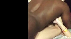 Interracial missionary pounding with big cock leaves amateur craving more.