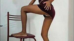 Sensual Latina Brunette Shakes Her Natural Tits and Hips in Real Porn