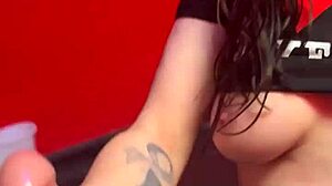 wifey sucks dick in public sex shop deepthroat