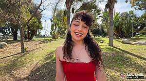 Curly haired pixie small 18+ gets fucked doggystyle bent over on sofa