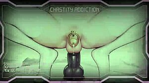 Ледибой в клетке целомудрия в подчиненной игре