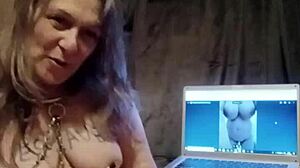 A european amateur slave girl masturbates while looking at photos of her master in outdoor humiliation.