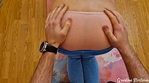 fucked my yoga girl bent over hard