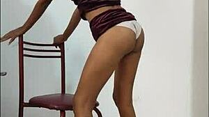 latina shakes buttocks sensually